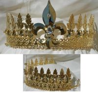 Corona DORADA ajustable de Cristal para Rey