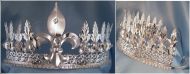 Corona PLATEADA ajustable de Cristal para Rey
