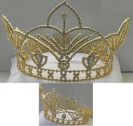 Corona dorada UNISEX para rey o reina de rhinestones swarovski