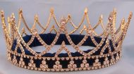 Corona DORADA UNISEX completa para Rey o Reina