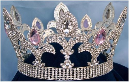 Corona para UNISEX para rey o reina stal swarovski color plata MILENIUM