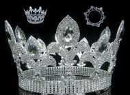 Corona UNISEX para Rey o Reina de cristal swarovski color plata MILENIUM