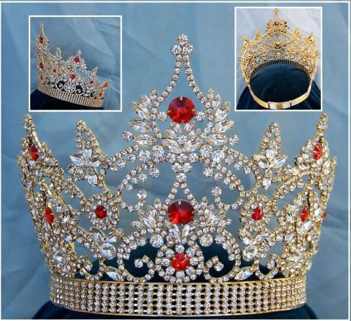 Corona Continental Ajustable para Reina Ruby Dorado