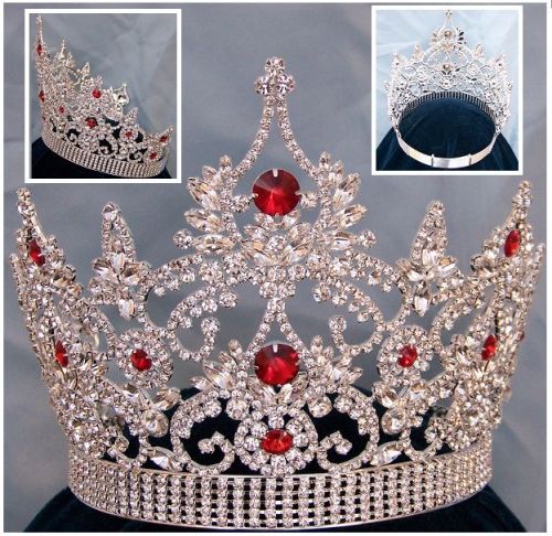 Corona Continental Ajustable para Reina Rojo Ruby