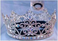 Corona UNISEX completa de Cristal Swarovski Aurora Borealis para Rey o Reina