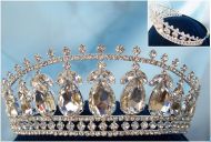 Corona para reina, princesa o novia de cristal swarovski color plata The Michelle Louise
