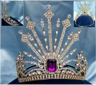 Corona plateada UNISEX para rey o reina de Cristal swarovski