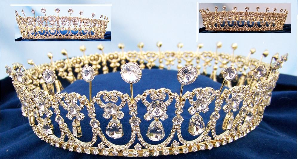 Pelágico Resplandor en un día festivo Corona para Reina, Novia, Princesa, xv Estilo Princesa Diana