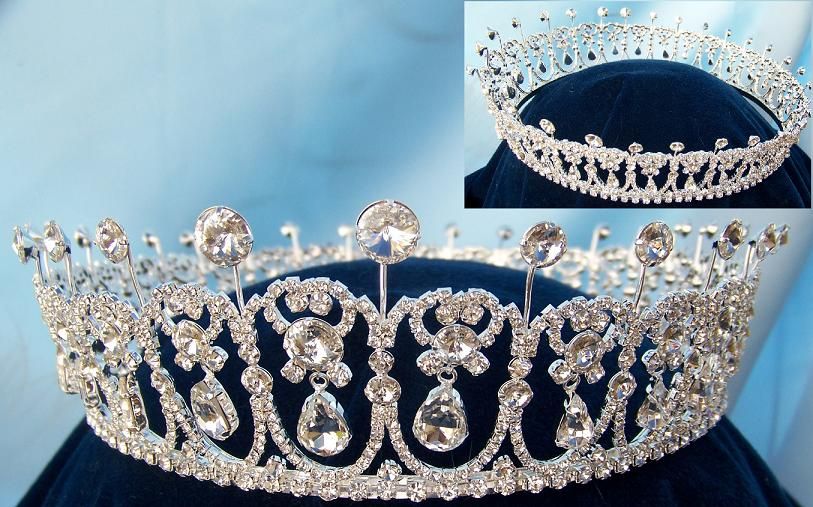 fibra Solenoide conectar Corona Para Reina, Novia estilo Princesa Diana